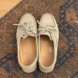 Women's Beige Moccasins